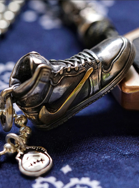 渡鸦专属手工纯银AJ1球鞋吊坠