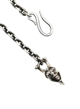 渡鸦欧美太角链小丑手工项链纯银