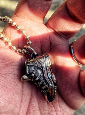 渡鸦潮流AJ11飞人球鞋手工银吊坠