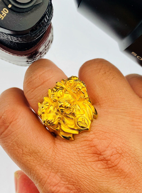 渡鸦欧美暗黑原创戒指手工银饰