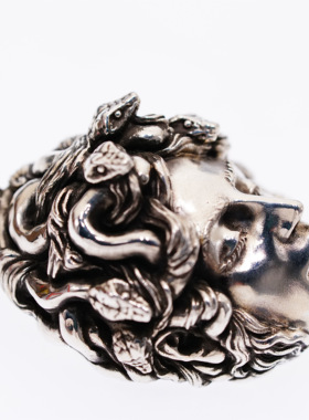 欲望车间手工雕塑美杜莎纯银吊坠