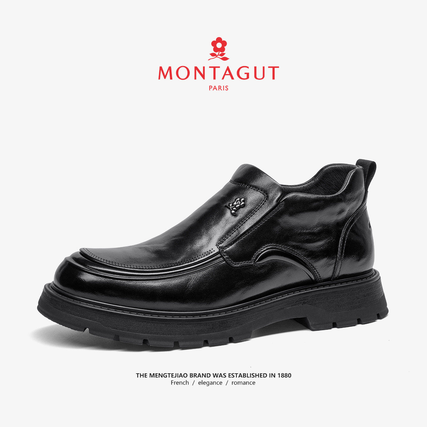 梦特娇高帮皮鞋男款冬季加绒加厚保暖棉鞋头层牛皮商务休闲雪地靴,淘宝优惠券,粉丝福利购,淘宝优惠卷