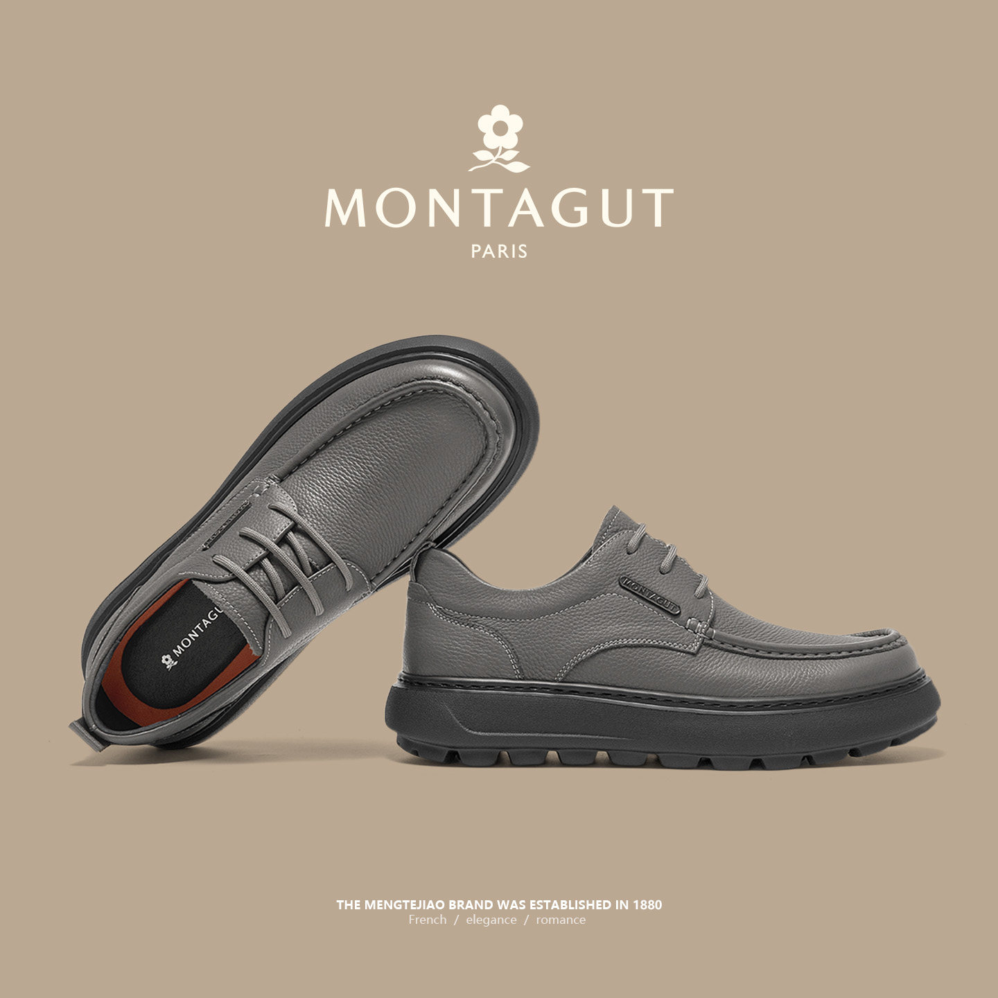 梦特娇男鞋2026新款真皮鞋男商务英伦风春季牛皮休闲运动工作板鞋,淘宝优惠券,粉丝福利购,淘宝优惠卷