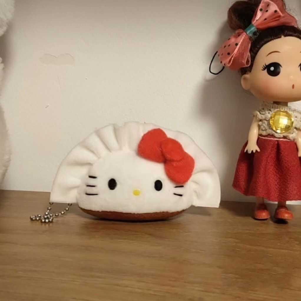 饺子hellokitty包包挂件女生高级感公仔秋冬哈喽kt猫毛绒玩偶挂饰 - 图2