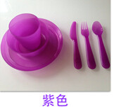 宜家儿童餐具宝宝幼儿园塑料餐具6件套杯碗碟刀叉勺套装防摔西餐,淘宝优惠券,粉丝福利购,淘宝优惠卷