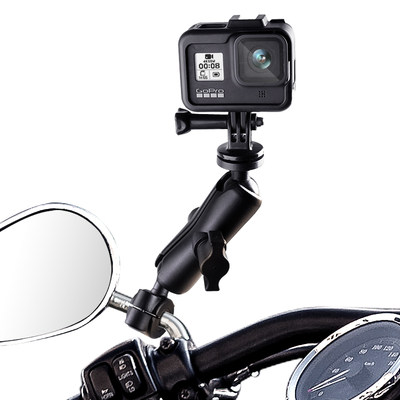 Gopro配件hero987山狗摩托车支架踏板车insta360onex R车把固定座 虎窝淘