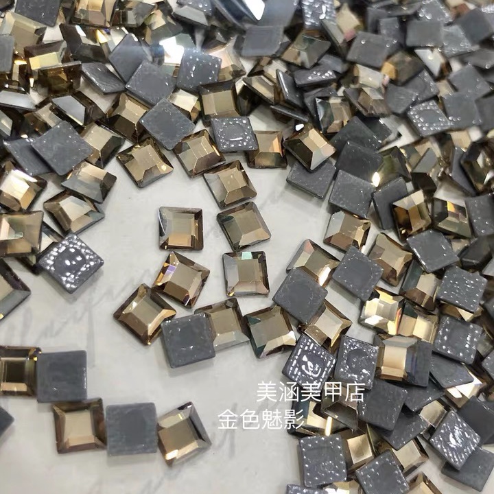 奥地利进口施家钻水晶美甲烫底异形钻白色3mm4mm 正方形 2400 - 图3