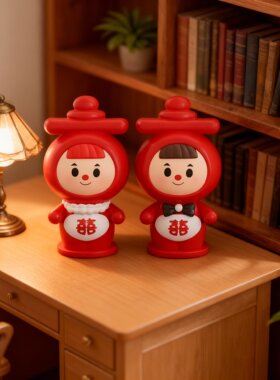 红色喜娃玩偶结婚礼物新人闺蜜装饰摆件婚庆用品