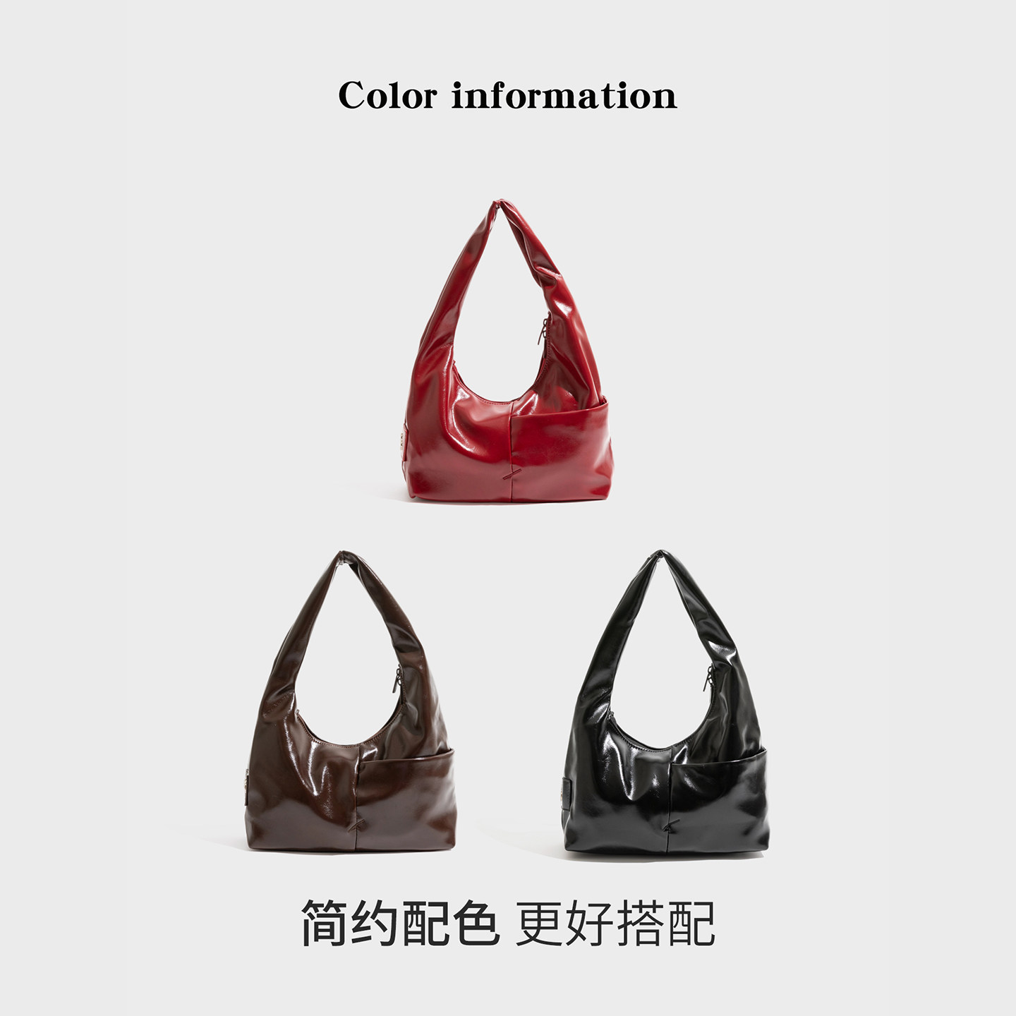 橙子少女复古质感红色pu女包2025秋冬腋下包雪花标小众手提单肩包,淘宝优惠券,粉丝福利购,淘宝优惠卷