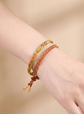 端午龙鳞红绳手链6325