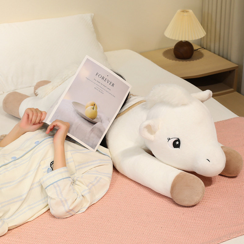 马年抱枕公仔床上睡觉夹腿长条布娃娃白马棕马靠垫沙发玩偶礼物,淘宝优惠券,粉丝福利购,淘宝优惠卷