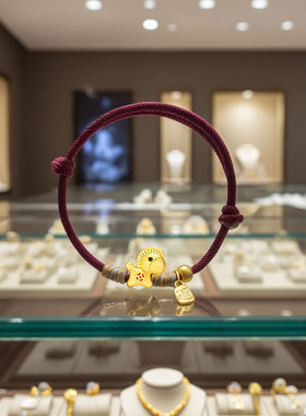 S纯银马上有钱手链女十二