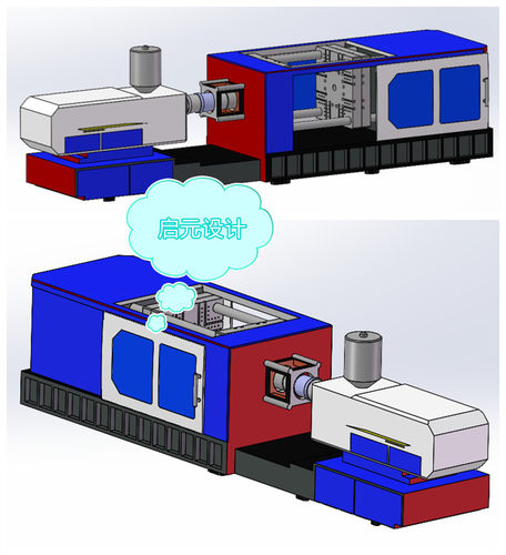 2款注塑机3d模型注塑机三维图纸注塑机SolidWorks模型图打包 - 图1