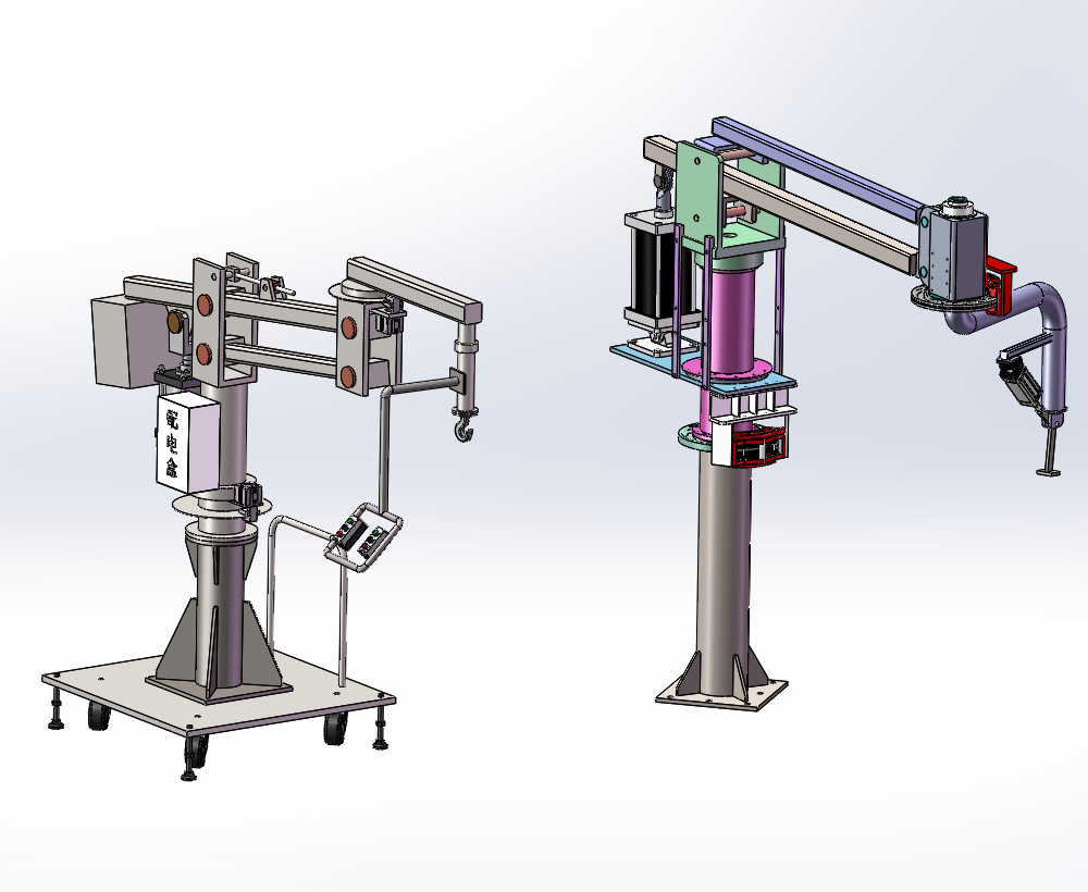 两套助力机械人杠杆力臂型机械手助力机器人3d图纸solidworks打包 - 图0