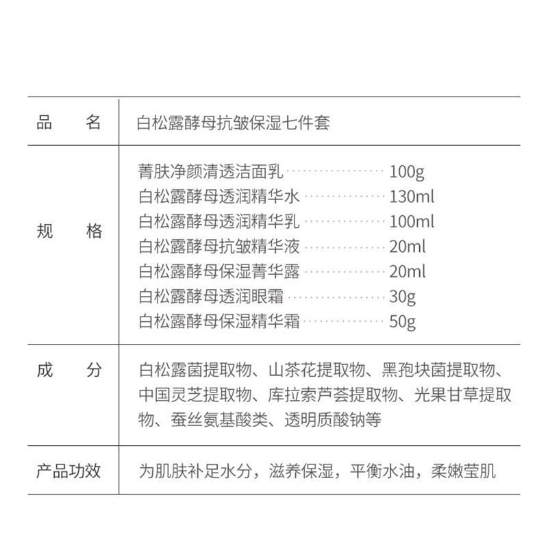 护肤套装抗衰水乳补水保湿清爽平衡水油清洁滋养改善细纹七件套