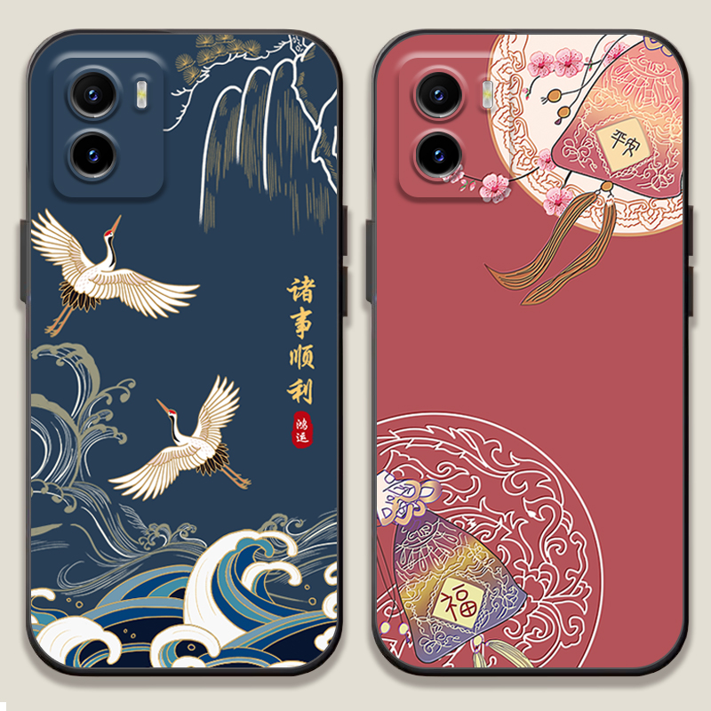 适用于vivoy10手机壳中国风viviy10手机套voviy国潮男女vivo情侣y10防摔软外壳V2140A宫廷复古v0vi维沃丫10硅 - 图2