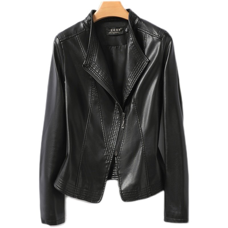 皮衣女短款修身显瘦小外套绵羊皮2025海宁新款黑色真皮机车小个子,淘宝优惠券,粉丝福利购,淘宝优惠卷
