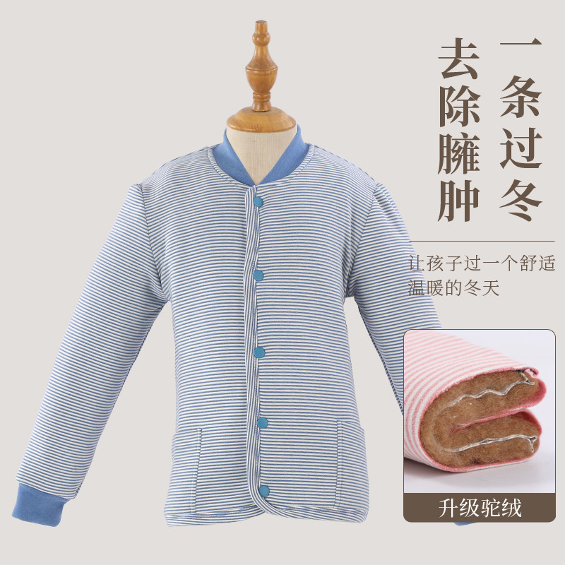 冬季款驼绒羊毛男女儿童棉袄上衣夹棉衣加厚保暖棉服内搭校服神器