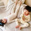 Class A pure cotton autumn and winter thermal underwear set for boys and girls, baby home clothes, autumn clothes and long pants, children's pajamas, comfortable