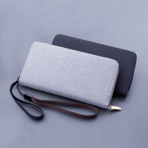 Canvas Handheld bag Mens length Zip Wallet available for mobile phone Handbags Business Leisure man Money clip Oxford Bub