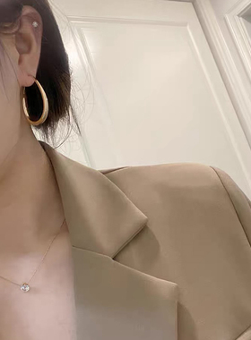 高级冷淡风纯银针女复古水滴耳环