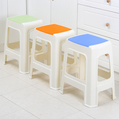 塑料凳子家用加厚客厅椅子浴室小板凳洗澡方凳儿童矮凳可叠放高凳-图2