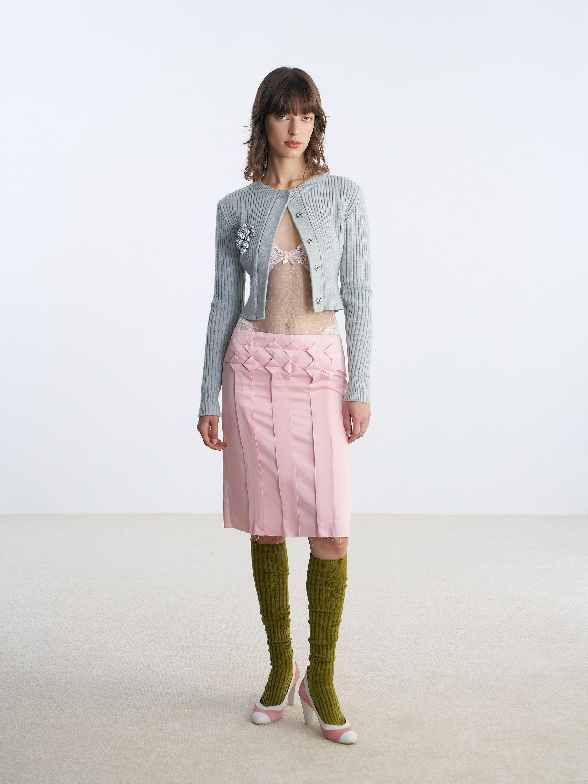 【Nodress】复古粉色蕾丝波点网纱拼接连体衣性感透视套装,淘宝优惠券,粉丝福利购,淘宝优惠卷