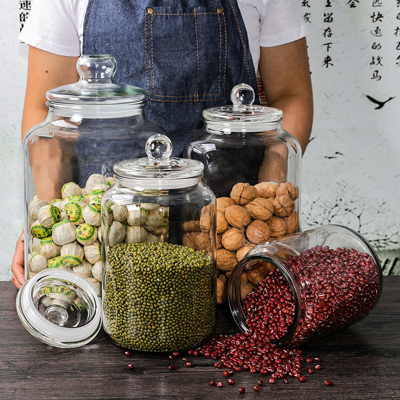 茶叶密封罐大容量玻璃储物大号防潮中药材食品干果杂粮储存展示瓶,淘宝优惠券,粉丝福利购,淘宝优惠卷