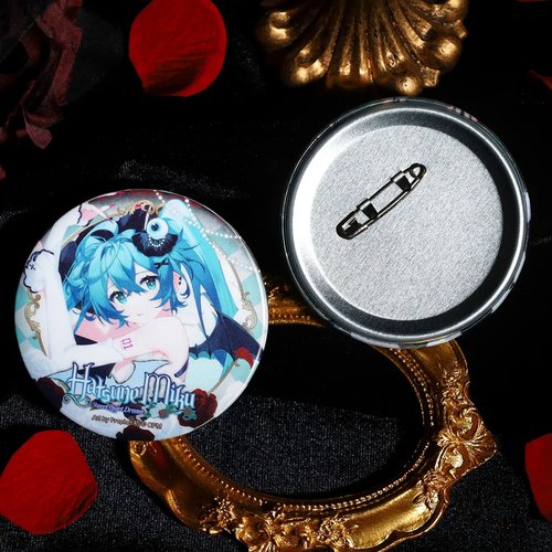 正版 初音未来MIKU 恬夜影饴梦 光栅变化徽章吧唧动漫周边官谷 - 图2