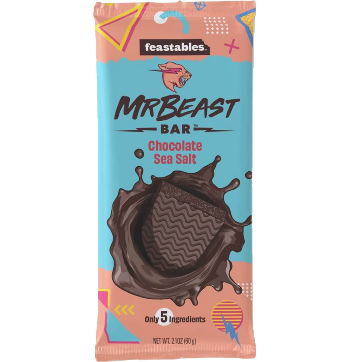 Mr Beast Feastables Chocolate Sea Salt 60g海盐巧克力澳洲代购 - 图3