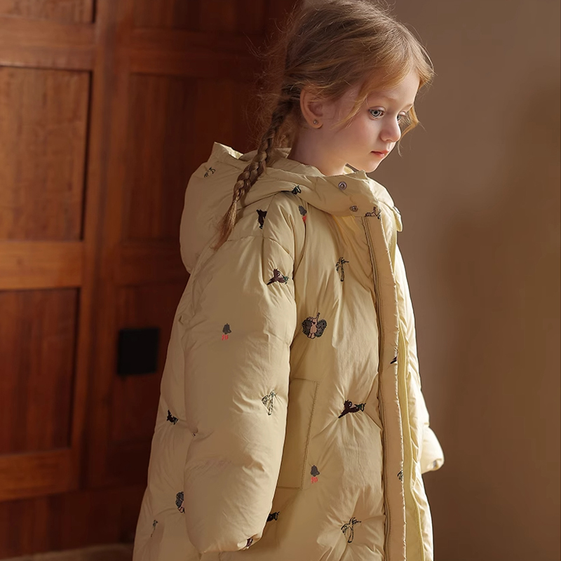 女童冬季新款洋气长款90白鸭绒羽绒服宝宝秋冬羽绒马甲冬装幼小童 - 图2