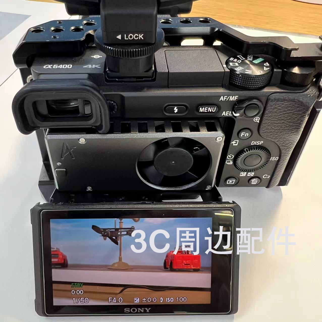 直播相机散热器专用下翻屏索尼 a7m3 A6400 A7R3 A7R4-图2