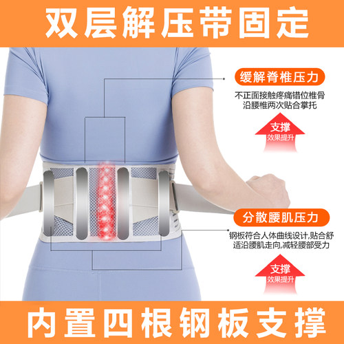 护腰带腰椎间盘突出腰肌劳损医用腰托围男女士痛夏季轻薄透气专用 - 图0