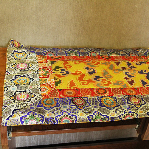 藏传佛用品手工桌布桌围桌套台布藏饰民族风布料佛堂装饰供桌布-图2
