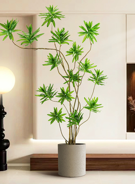 网红轻奢百合竹高品质仿真绿植