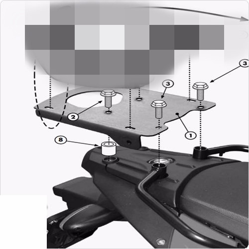 意大利GIVI BMW F700GS 泰产BMW F800GS F800ADV专用尾箱支架 - 图1