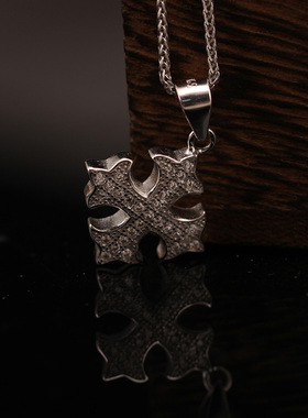 紫蝉女925纯银微镶吊坠时尚满钻