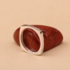 S925 sterling silver square diamond fashion silver jewelry ring