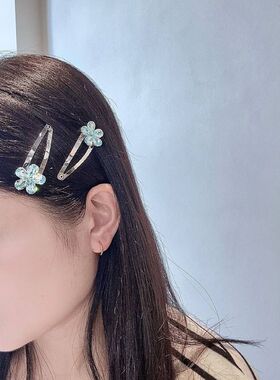 设计ins刘海BB水晶花夹子女韩国