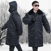 Winter long style military cotton big clothes mens thickening multifunctional security work Anti-cold cotton clothes Northeastern large cotton padded jacket