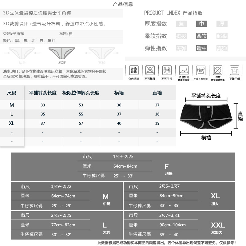 UzHot性感3D囊袋男平角裤 男士内裤工厂 男性感内裤 14004黑 - 图3