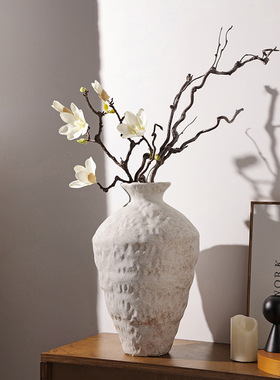 MOMO复古侘寂风陶罐花瓶摆件