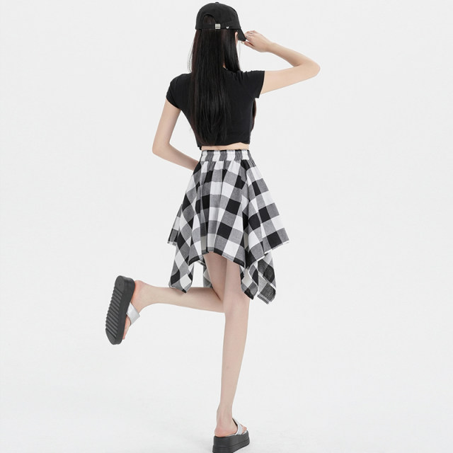 Short skirt irregular hip hop A elastic waist dancing skirt