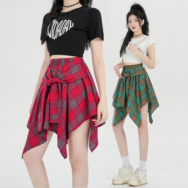 Short skirt irregular hip hop A elastic waist dancing skirt