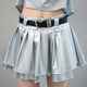 Summer silver shiny female cheerleading dance costumes