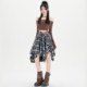 American retro plaid skirt girl group dancing