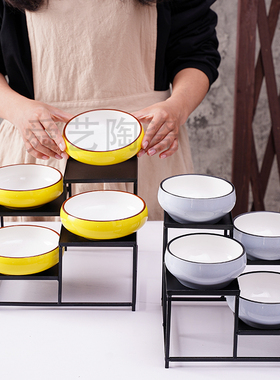 新中式铁架酒店餐具冷菜特色摆盘