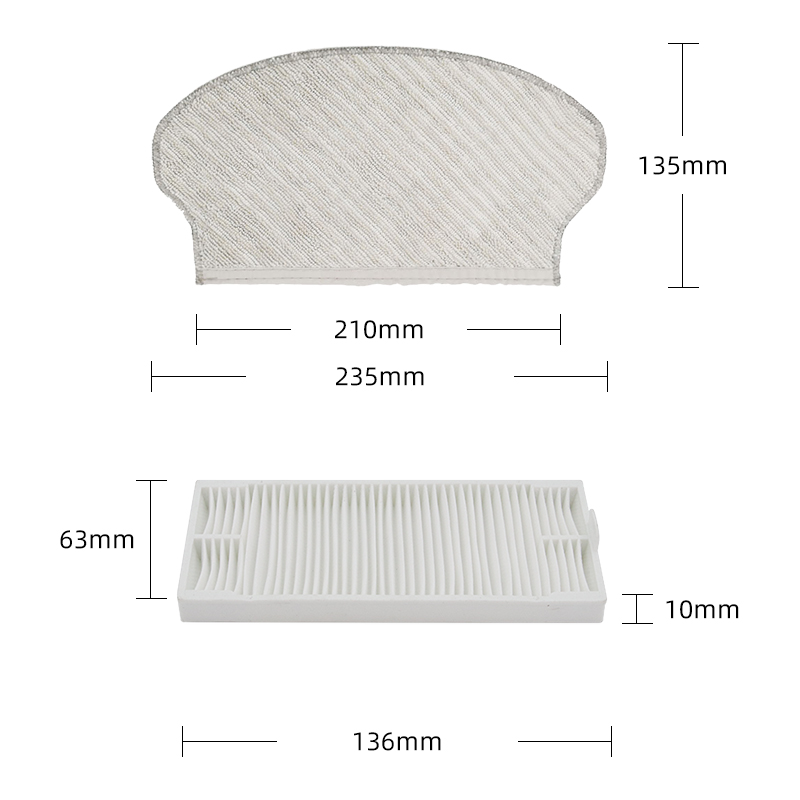 适合美的扫地机器人配件M6/M61/2/3/4/Blink边刷抹布海帕过滤网芯 - 图3