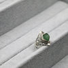 Nepalese handmade 925 silver jewelry open ring for women crystal topaz ring for women creative retro ethnic style