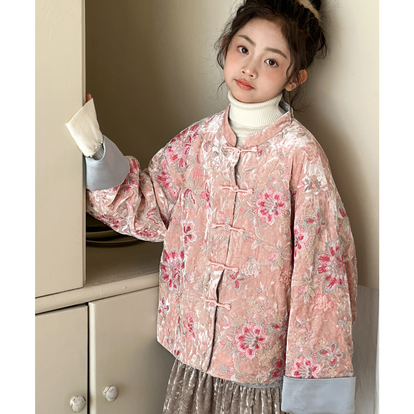 女童拜年服国风棉服外套2026新款保暖童装女大童冬装加厚新年棉衣,淘宝优惠券,粉丝福利购,淘宝优惠卷